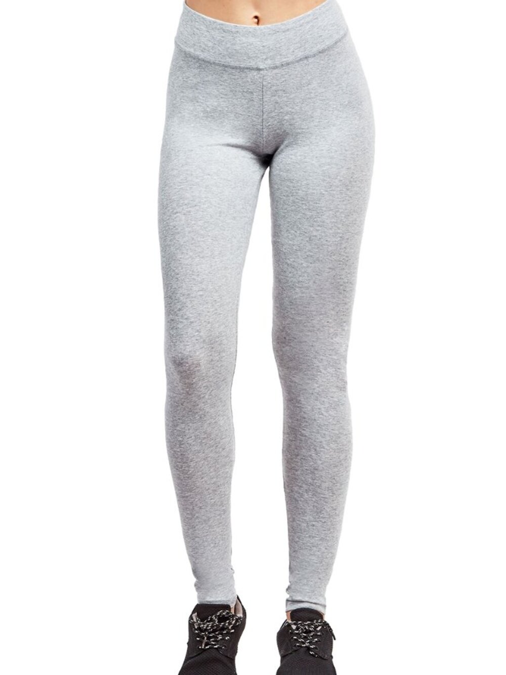 $5 SALE Women's Seamless Cotton Blend Leggings WP4000 Heather Gray